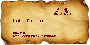 Lutz Martin névjegykártya