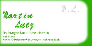 martin lutz business card